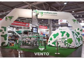 Advertising stand from VENTO tent and polygon gate.